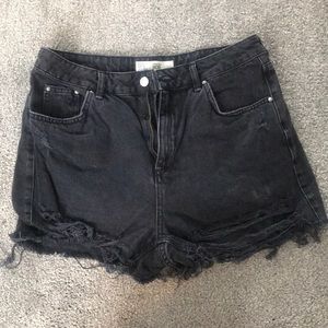 Top shop mom jean shorts - black